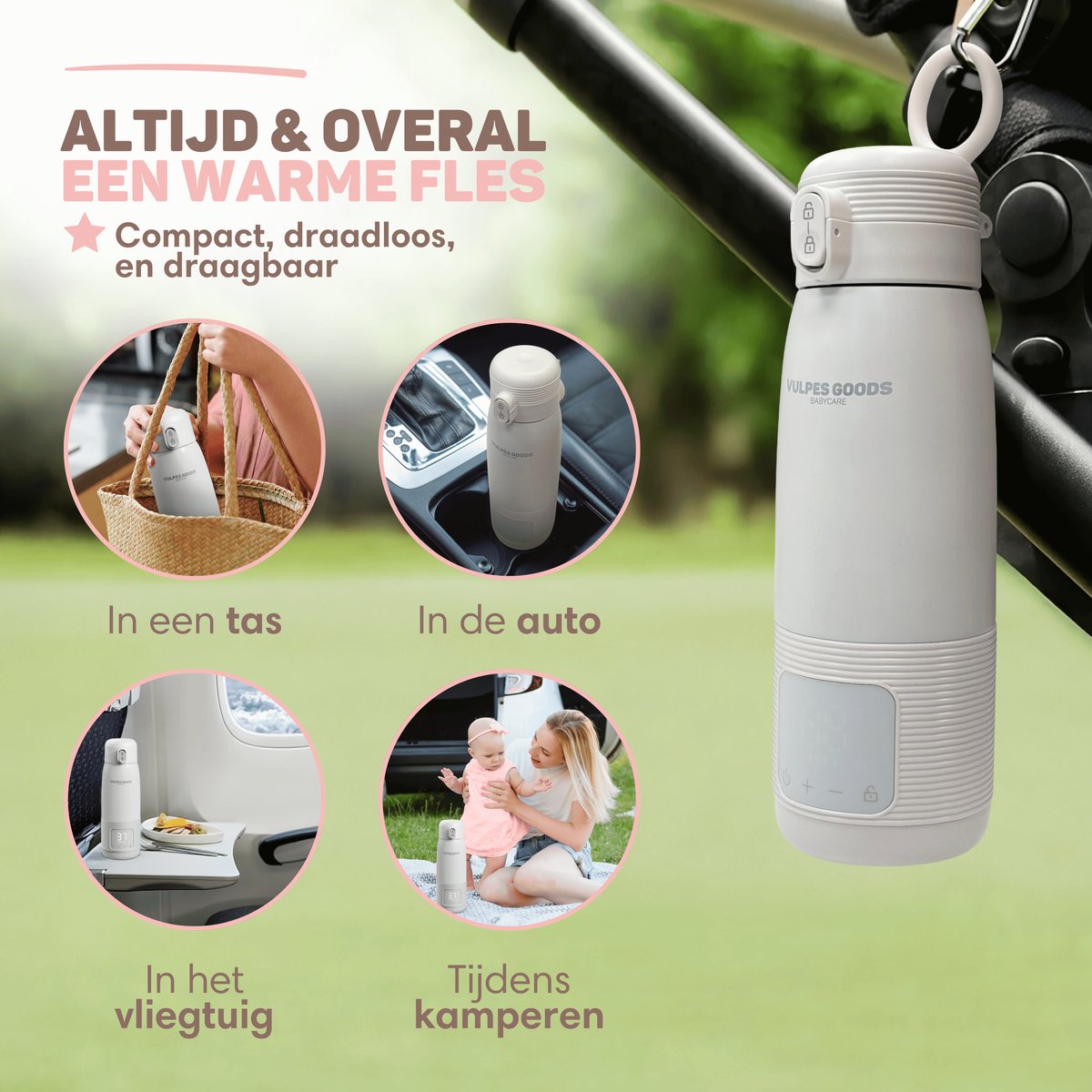 Vulpes Goods BabyCare - Thermosfles Flessenwarmer Onderweg - PRO V2 thumbnail 4