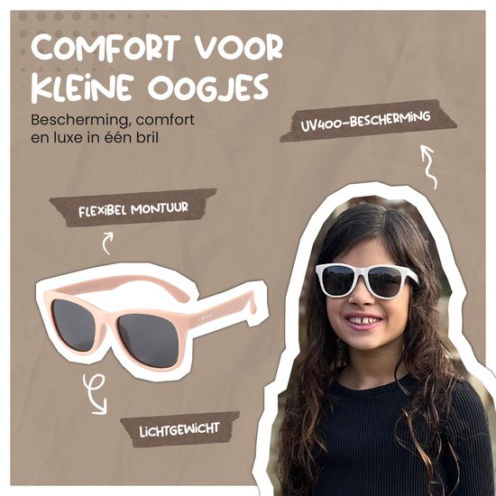 Maesy Kinder Zonnebril Yuki - 6 t/m 12 jaar - Flexibel - UV400 Bescherming - Zonnebril Kind - Licht Roze van Maesy — afbeelding 5