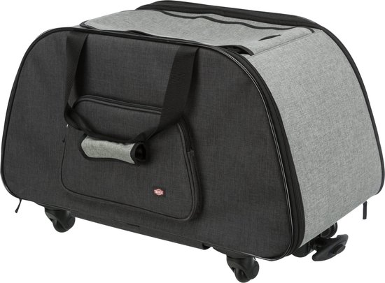 Trixie - Reismand Trolley - Zwart/Lichtgrijs - 67X34X43 cm
