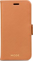 iPhone Xs/X Bookcase hoesje - dbramante1928 - Effen Cognac - Leer