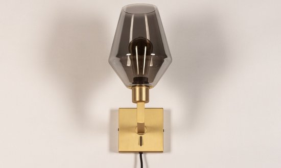 Applique Lumidora 31111 - E27 - Grijs - Or - Messing - Métal