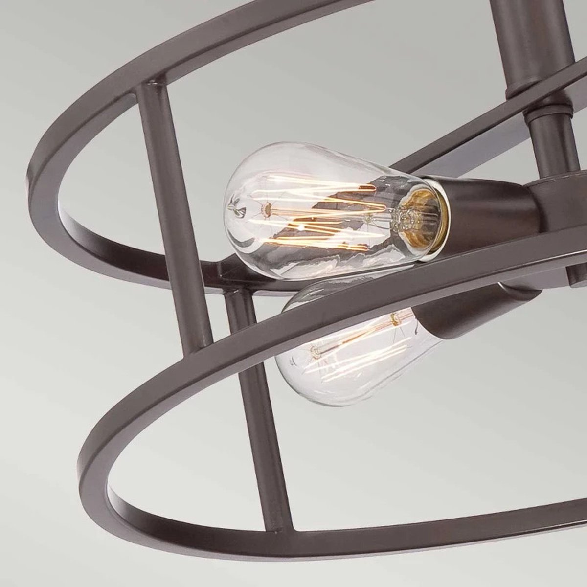 Quoizel LED Plafondlamp New Harbor | 4X E27 Max 60W | Dimbaar | Western Bronze