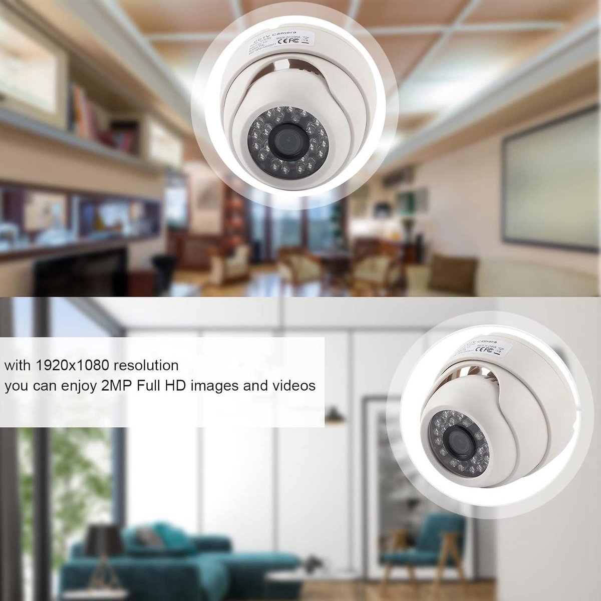 Infrarood Nachtzicht Beveiligingscamera 4-in-1 AHD TVI CVI CVBS Indoor Dome Camera NTCS - Hoogste kwaliteit .