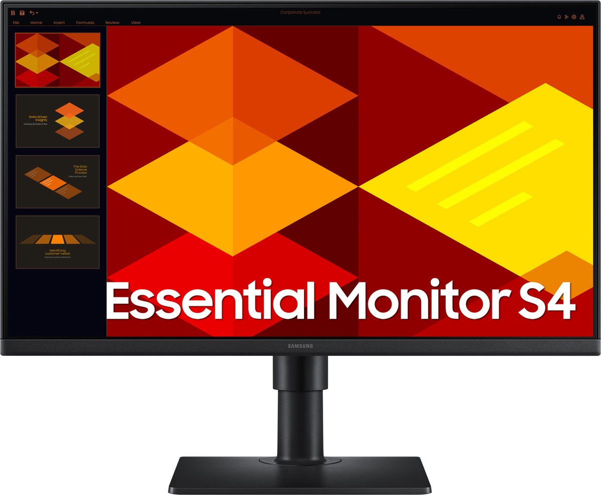 Samsung Essential Monitor S4 Ls24d402gauxen - 24 Inch 1920 X 1080 (full Hd) Ips-paneel In Hoogte Verstelbaar