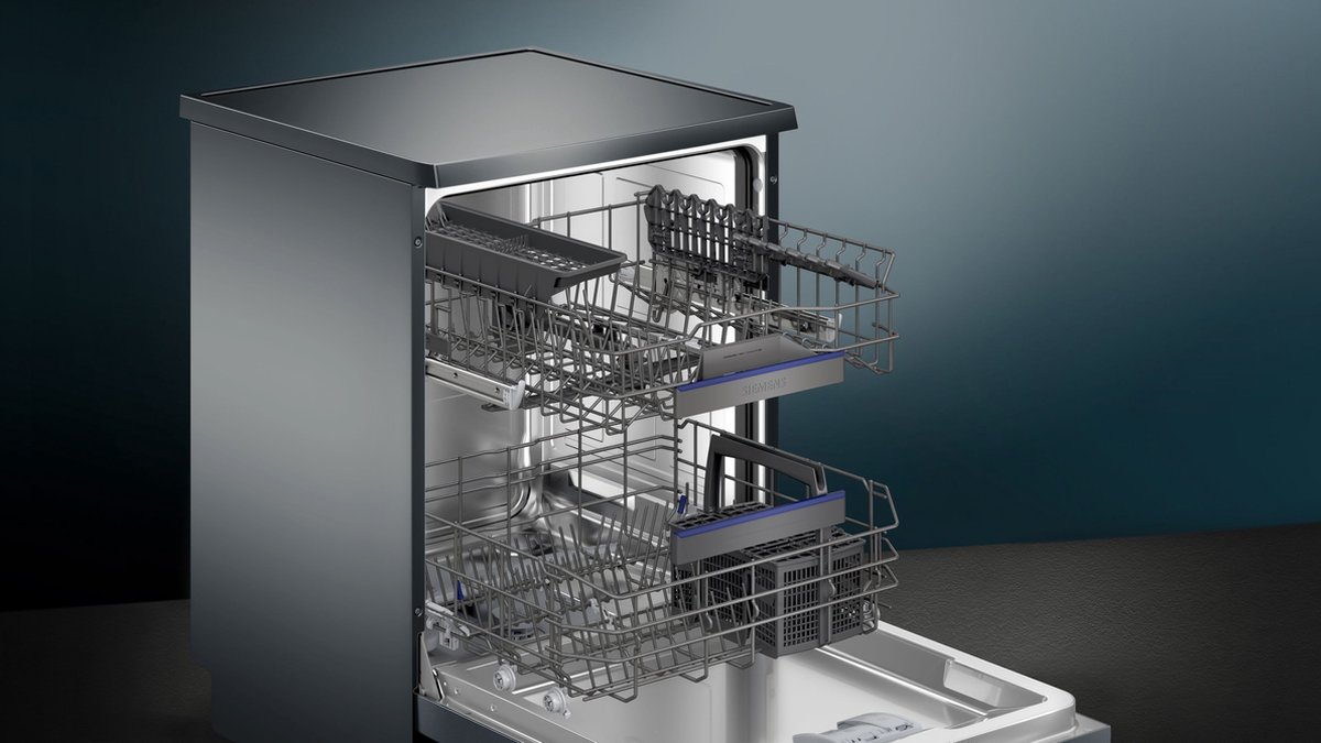 Siemens SN23EC22AE - iQ300 - Vrijstaande vaatwasser - 60 cm - Energielabel A - Home Connect - Geborsteld zwart staal, anti-fingerprint — afbeelding 6