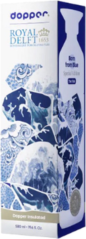 Dopper Insulated thermosfles 580 ml - Royal Delft Blue - The Tide ...