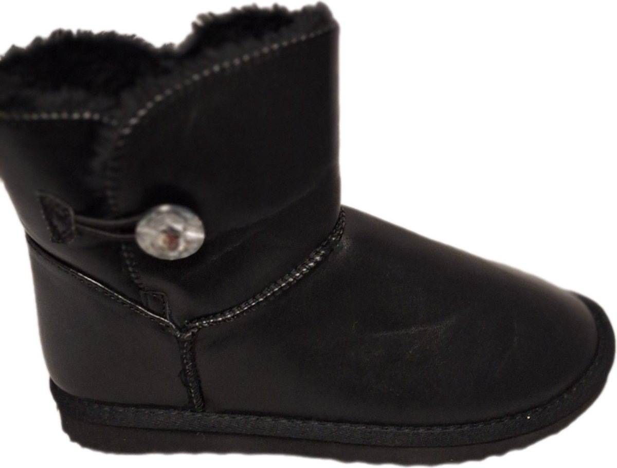 PRETTY- WINTERBOOTS-GEVOERD-LEDERLOOK-SHINYSTONE SLUITING-40
