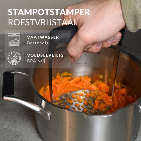Benson Stamper - RVS - 9,5 x 23cm - stamppot - aardappel stamper bestellen