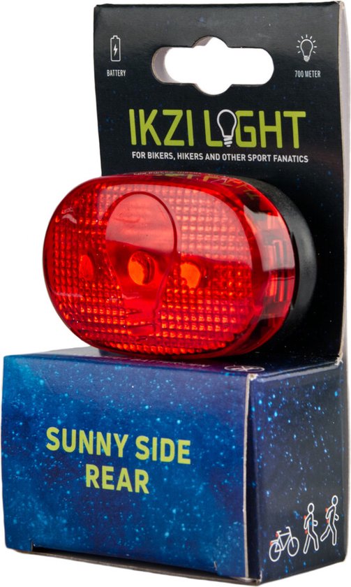 Ikzilight Ovaal achterlicht fiets - 3xLED - rood - batterij - inclusief zadelpenmontage — afbeelding 3