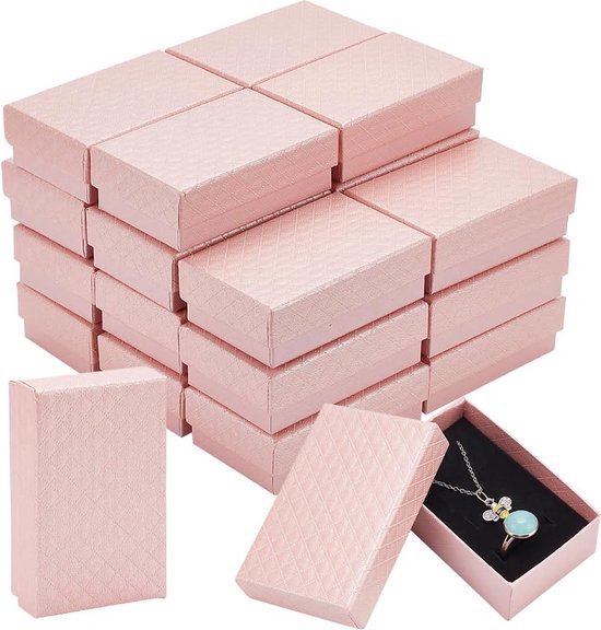 NBEADS 10 stuks papieren geschenkdozen, 8,8 x 8,15 x 5,3 cm