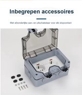 Prise Extérieure Étanche IP66 Avec Couvercle - 1 Prise, Anti-Poussière, Anti-Vent - Pour Jardin, Garage, Piscine