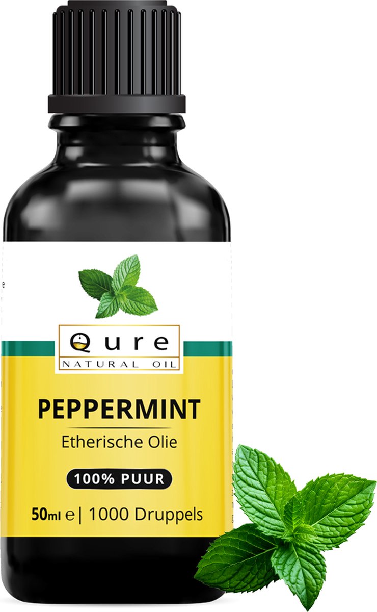 Goedkoopste Pepermuntolie Olie 50ml | 100 Puur & Onbewerkt | Pepermunt Essentiële Olie voor Aromatherapie, Huid en Haar | Geurolie | Essential Peppermint Oil