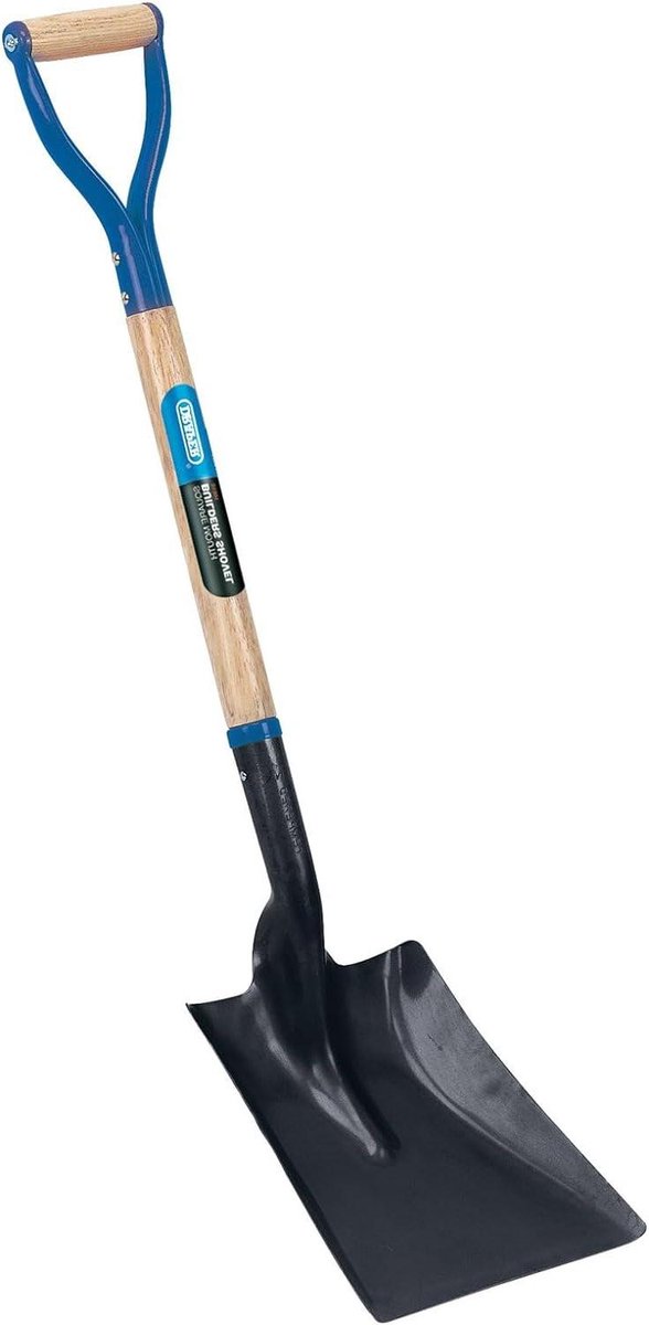 Hardhout Shafted Square Mouth Builders Schop - Blauw