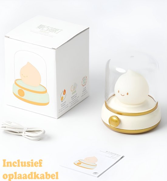 Blije Vlam Kinder Nachtlampje - Dimbaar en USB oplaadbaar - LED - Timer - Schattig ontwerp - Babykamer sfeer verlichting van Blije Vlam — afbeelding 5