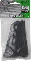Höfftech - Kabelbinder - Tie ribs - Tie Wraps - Zwart - 2,5x100mm - 100 stuks