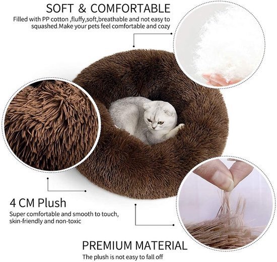 Matras pour Animaux domestiques, couverture pour Niches pour chiens, matelas anti-stress pour Chiens, canapé pour chien, lit pour chien (M:60 cm)