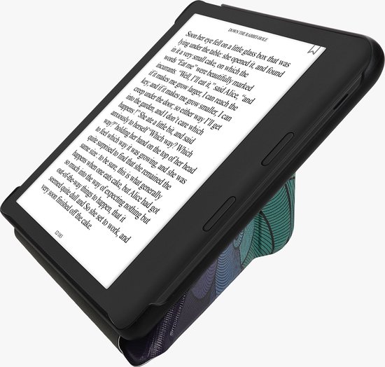 kwmobile e-reader hoesje geschikt voor Kobo Libra Colour hoes - Ereader flip case met standaard - E reader cover van kunstleer - In roze / blauw / groen van Merkloos — afbeelding 2