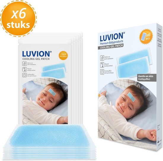 LUVION® Cooling Gel Patch - Effet rafraîchissant en cas de fièvre - Convient aux bébés, aux enfants et aux adultes