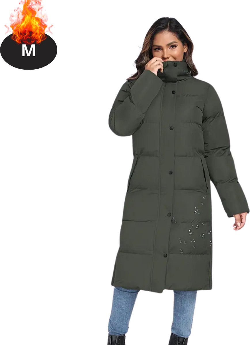 Nivard Winterjas Parka Dames Winter Jas Volwassen Stijlvol Groen