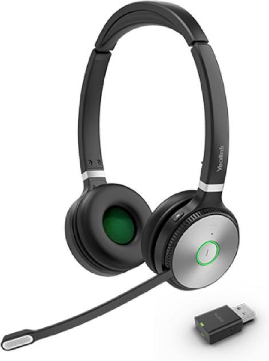 Yealink WH62 Portable Headset Draadloos Hoofdband Oproepen/muziek Zwart, Grijs