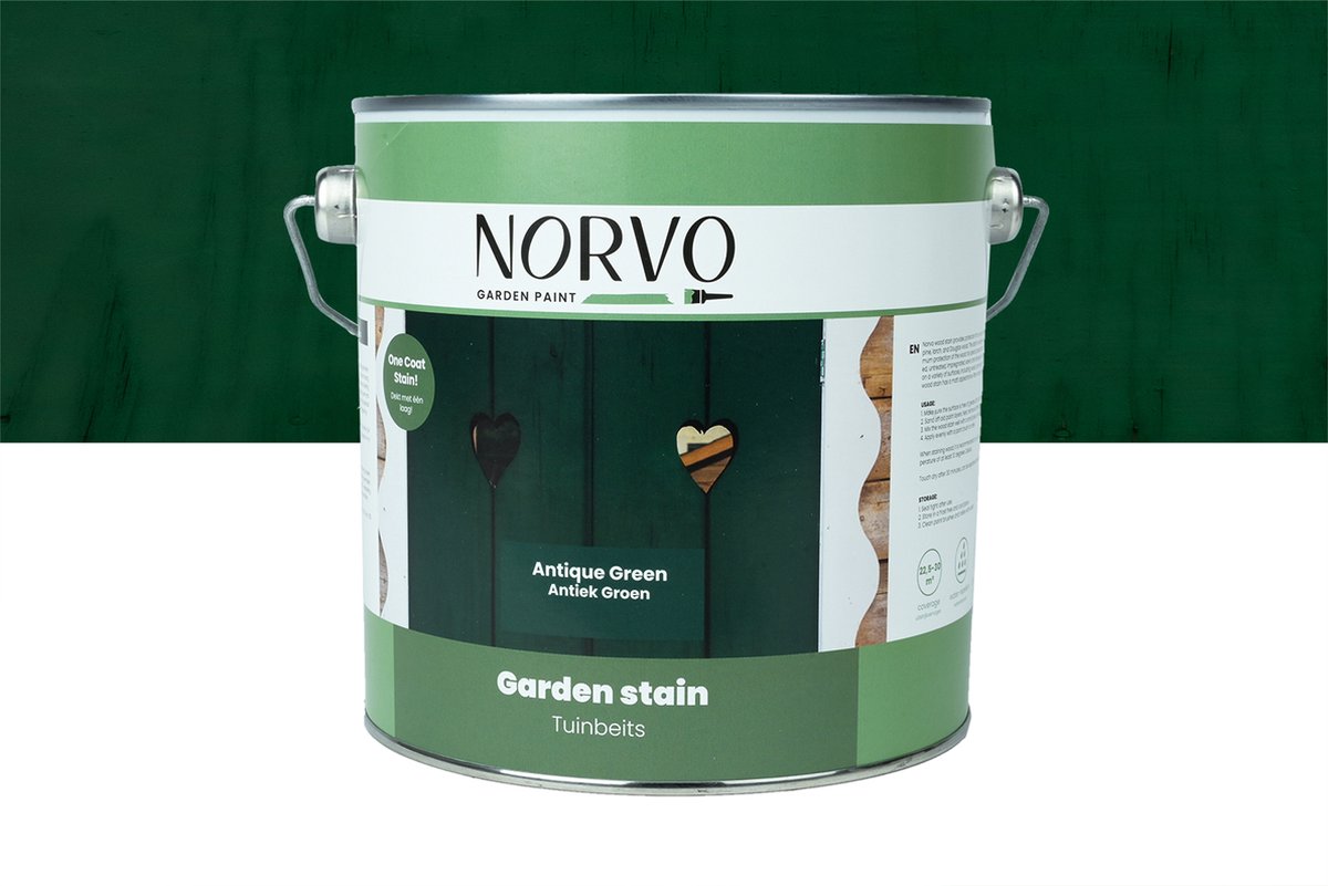 Wovar Norvo | Tuinbeits Dekkend Antiek Groen | 2,5L