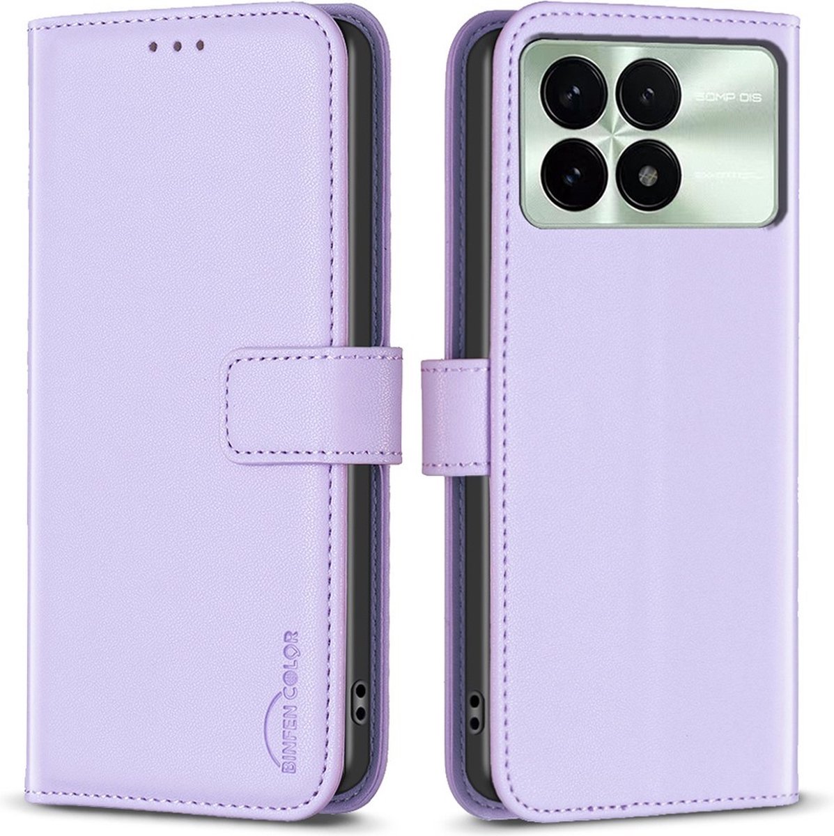 BINFEN Hoesje - Geschikt voor Xiaomi Poco X6 Pro 5G Hoesje - BINFEN Book Case - Lavendel