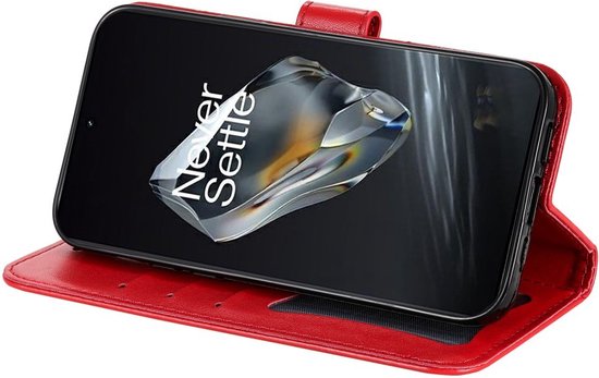 Coverup Mandala Fleurs Book Case adapté pour OnePlus 12 - Rouge