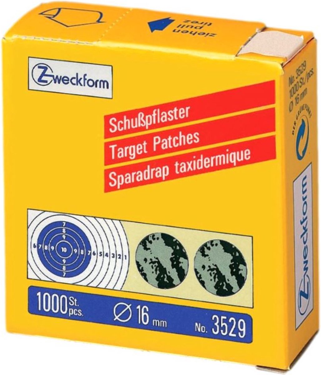 Schietpleister 16mm grijs 1000 stuks