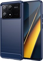 Coverup Armor Coque arrière en TPU brossé – Convient pour Xiaomi Poco X6 Pro 5G – Blauw