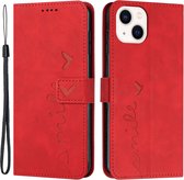 Coque iPhone 15 - Coverup Smile Book Case - Rouge