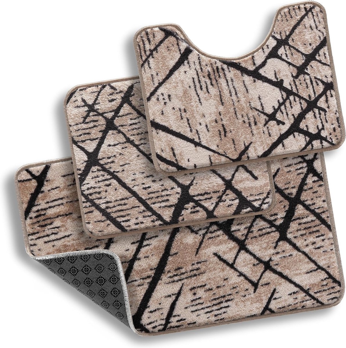 JGS ® Stijlvolle en Veilige Badmat Set voor Elke Kamer