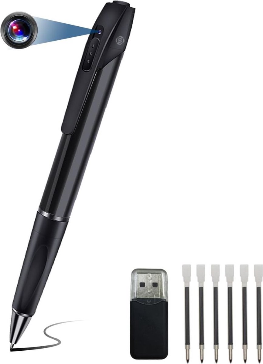Equivera Verborgen Camera - Spionage Camera - Geheime Camera - Spy Camera - Spycamera - Spion Camera - Verborgen Mini Camera - Spy Camera Mini - Afluisteren - Afluisterapparatuur