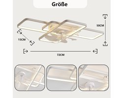 Equivera Plafonniere met Ventilator - Plafondventilator - Plafondventilator Afstandsbediening - Plafondventilator Slaapkamer - Plafond Ventilator met Verlichting - Plafondlamp - Plafonniere - Ideaal voor in uw slaapkamer!