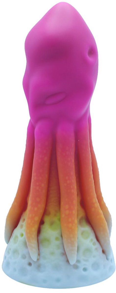 Kiotos Monstar - XXL Dildo Beast No. 54 - Roze/oranje/Wit