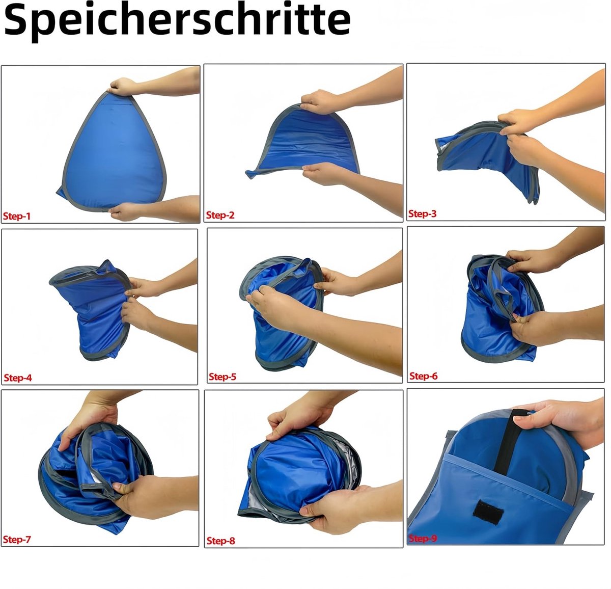 Pop-Up Tent - Baby Speeltent - Windscherm - Draagbaar - Mini Hoofdtent - Hond Kat Camping Tent - Snel Op Te Zetten - Waterdicht - Lichtgewicht - Voor Anti-Uv Winddicht Gezicht Hoofdschaduwbescherming Tent - 80x50x55 Cm - Blauw - 1 Stuk — cadeau in Spellen & Speelgoed - foto 6
