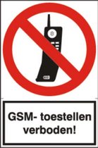 Sticker Gsm-toestellen verboden