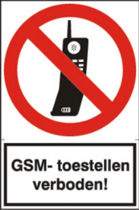 Sticker Gsm-toestellen verboden | bol.com