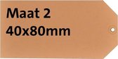Labels HF2 40 x 80 mm. karton chamois 200 grams