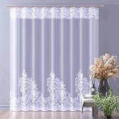 Set De 2 Rideaux Semi-Transparents Blancs - Voilages Bistro Pour Cuisine Et Salon