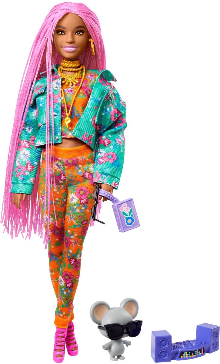 Barbie Extra Doll Roze - Modepop