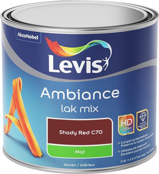 Levis - Ambiance Lak Mat Mix - Shady Red C70 - 0,5 L | bol