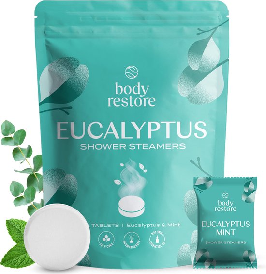 Body Restore Showerteamers Eucalyptus et menthe - Coffret cadeau de Luxe (15 pièces) - Cadeau idéal pour les vacances, les anniversaires et la fête des mères