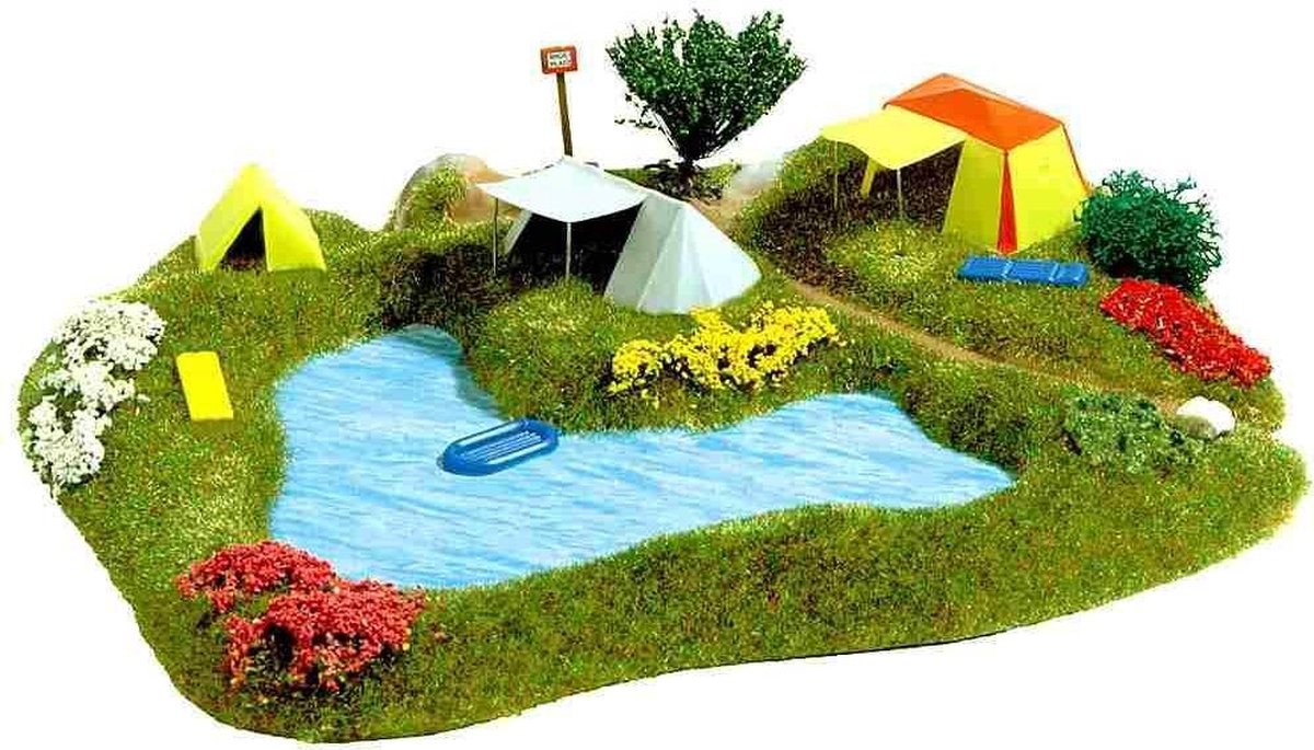 Busch - See Mit Campingplatz H0 (Bu3108) - modelbouwsets, hobbybouwspeelgoed voor kinderen, modelverf en accessoires - busch