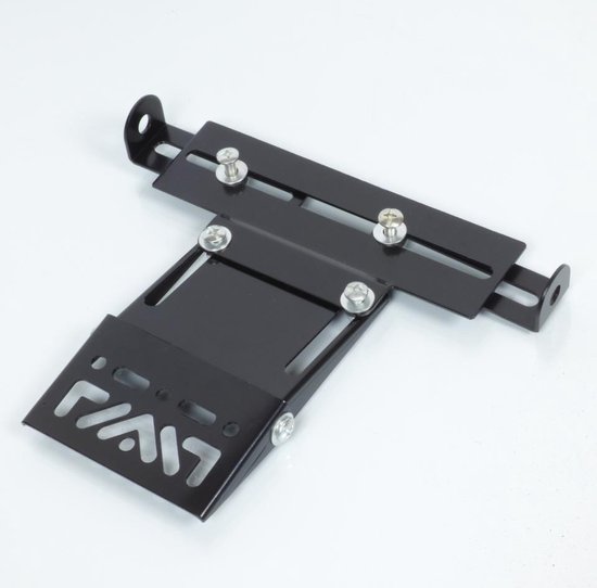 verstelbare zwarte universele nummerplaathouder voor motoren