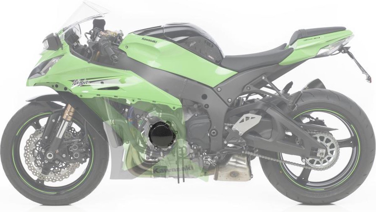 Cache carter alternateur carbone Leovince pour moto Kawasaki 1000 Zx-10 R Ninja 2011