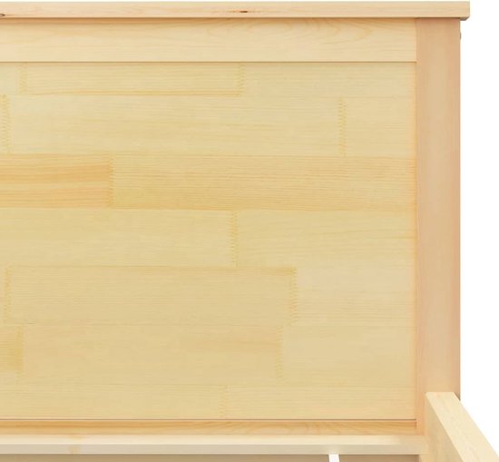 The Living Store Cadre de lit en bois de pin massif 140x200 cm - Cadre de lit - Encadrements de lit - Cadre de lit en bois - Lit - Sommier - Meubles de couchage - Lit double - Cadres de lit en bois - Encadrements de lit - Sommiers - Lits de Sommiers