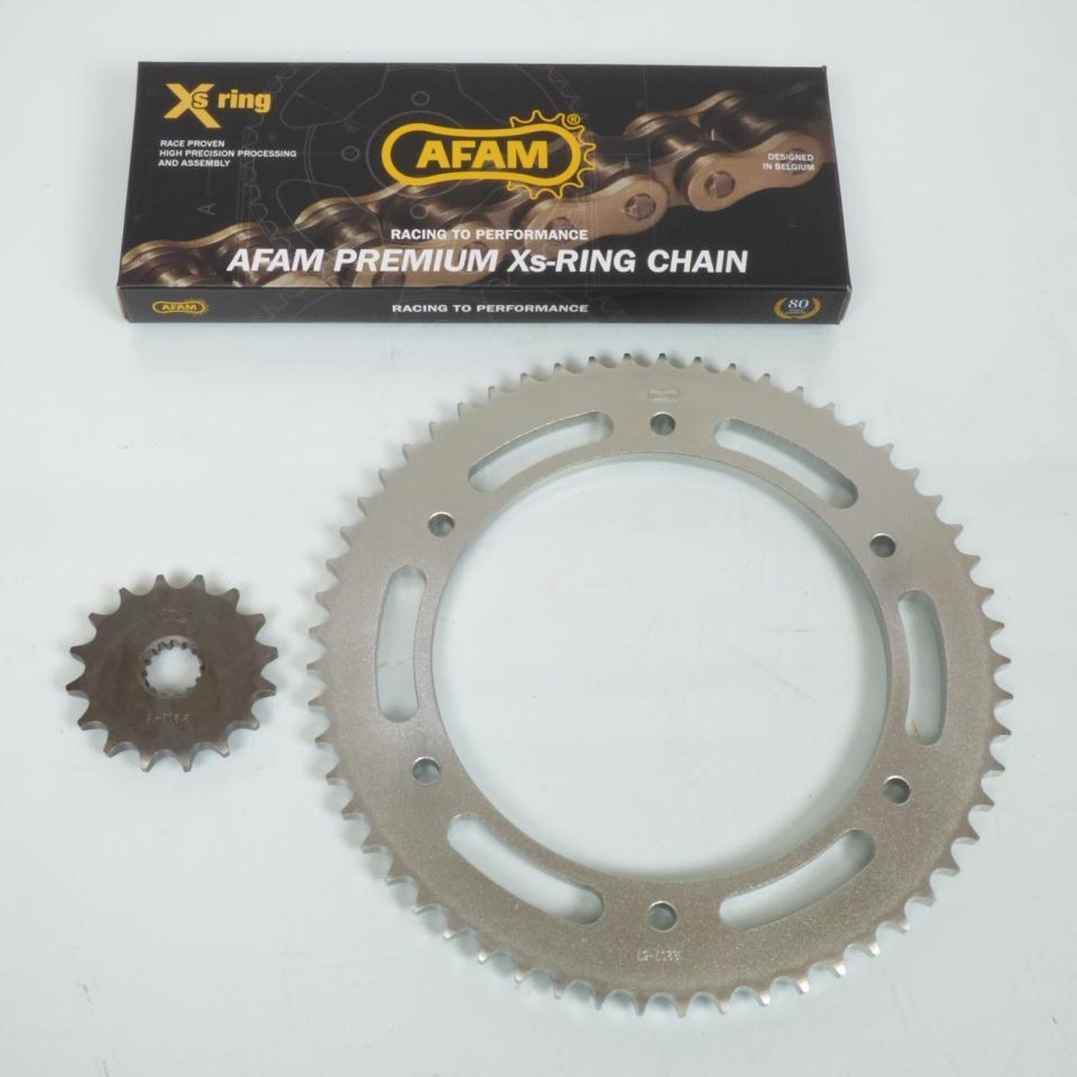 Kit chaîne Afam pour Moto Yamaha 125 DTR RE 2004 à 2007 Neuf