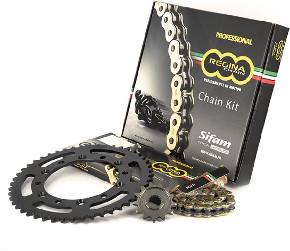 Kit chaîne Regina pour moto Kawasaki 650 Z ABS 2017 à 2022 14x43 Pas 520 Neuf