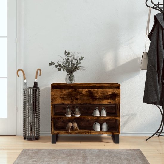 vidaXL Badkamer spiegelkast met plank Gerookt eiken 60 x - Tafels | Kaptafels vidaXL Badkamer spiegelkast met plank Gerookt eiken 60 x - Tafels | Kaptafels