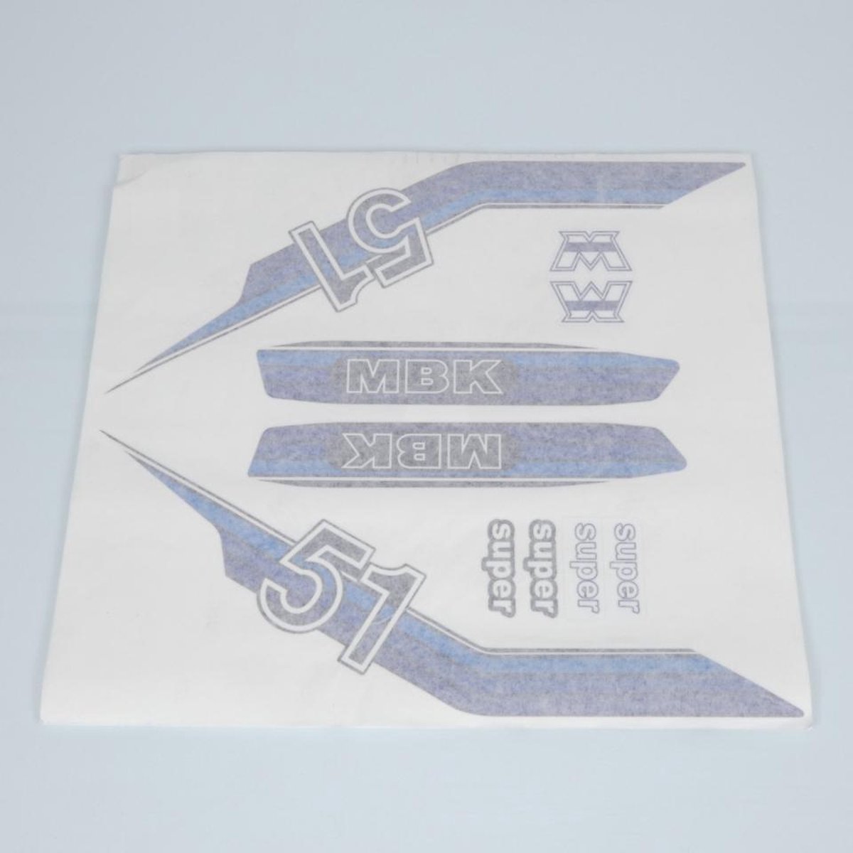 Planche 8 autocollant sticker bleu CGN pour mobylette MBK 50 51 Neuf